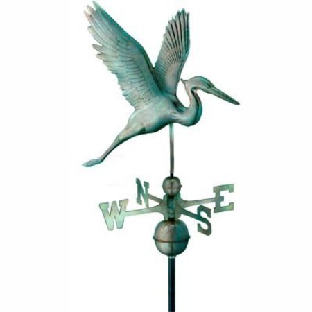 GOOD DIRECTIONS Good Directions Graceful Blue Heron Weathervane - Blue Verde Copper 1971V1